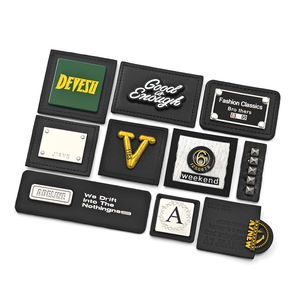 Mode Hoge Kwaliteit <span class=keywords><strong>Jeans</strong></span> Label Custom Merk <span class=keywords><strong>Logo</strong></span> Reliëf Lederen Label Maker - Product Image 2