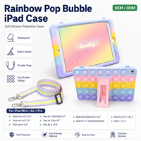 Étui de protection pour tablette enfant Pop Push It Bubble en silicone avec support pour iPad 10 9 8 9.7" 10.2 Air5 10.9 Pro11, pour Samsung Tab A8