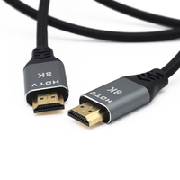 Câble HDTV 8K en nylon tressé de haute qualité, 1 m (3,3 pi), 48 Gbps, haute vitesse, pour moniteur d'ordinateur, projecteur, home cinéma
