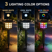 Lampe solaire LED de jardin en forme de maison, pour allée, 3000K, avec capteur de lumière, IP65, pour extérieur, jardin, pelouse, décoration
