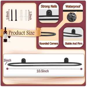 <span class=keywords><strong>Porte</strong></span>-bouteilles mural en métal moderne, durable et imperméable, pour caves à vin, cuisines et bars à domicile - Product Image 4