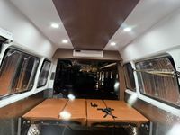 Asiento de Cuero Personalizado AutoLiuma para Camioneta, Diseño de Sofá Cama Abatible para Sprinter, Transit, Promaster, Conversión de Camioneta a Autocaravana