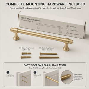 French <b>Brass</b> Cabinet Handle Drawer Pull Wardrobe Door <b>Knob</b> Glossy Surface Furniture Hardware - Product Image 5