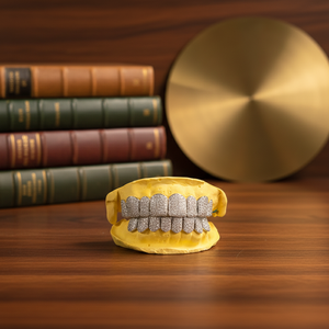 Grillz de Dientes Personalizados de Plata 925 con 8 Diamantes VVS Moissanite para Hombre, Estilo Hip Hop - Product Image 6