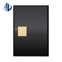 Porte d'entrée principale minimaliste pivotante en aluminium moulé, antivol, axe dissimulé, pour villa, sur mesure, Allemagne