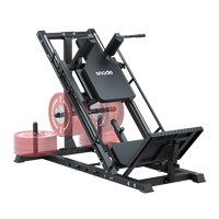 Machine de musculation 2-en-1 Snode Plate Loaded Leg Press Hack Squat avec bras en acier allié pour l'entraînement de la force des jambes, des fessiers, des cuisses et du torse