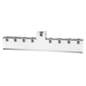 Tùy Chỉnh Xách Tay Và Có Thể Gập Lại 9 Chi Nhánh Menorah Độc Đáo Trong Suốt Lucite Do Thái Hanukkah Nến Tùy Chỉnh Acrylic Thiết Kế - Product Image 2