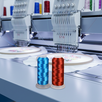 Fil à broder professionnel 100% viscose rayonne 120D/2 pour machine à broder informatisée, brillance excellente