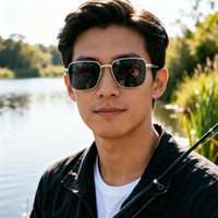 Lunettes de soleil polarisées pour hommes, monture carrée de grande taille, protection UV400 pour la conduite, la pêche, les sports de plein air