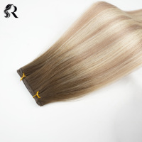 Extensions de cheveux vierges chinois doublement étirés pour tissage Genius, 100 % cheveux humains, sans couture, toutes couleurs