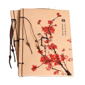 4-Traditionelle chinesische Malerei Retro hand gebundene Skizze Graffiti Notizbuch Skizze Briefpapier Tagebuch Notizbuch