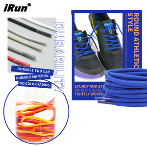 Cordones Redondos Casuales de Estilo Empresarial de Color Sólido Personalizados <span class=keywords><strong>IRun</strong></span>, Cordones Redondos Gruesos y Duraderos para Zapatos de Trabajo al Aire Libre - Product Image 3