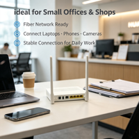 Router de Fibra Óptica Inalámbrico FTTH SOHO HG8546M Epon GPON ONT 2.4G con Puerto VOIP TEL, Gateway de Red Segura para el Hogar