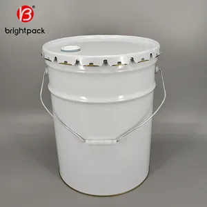 5 gallon testa aperta di latta tamburo di metallo vernice secchio di inchiostro secchio di latta 20 litro formato per la vendita