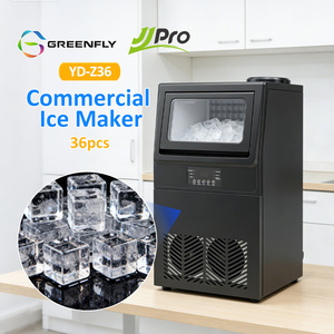 Mesin Pembuat Es Komersial 24 Jam dengan 36 Batang Es Batu Mesin Pembuat Es Berdiri Bebas LCD untuk Rumah Bar Luar Ruangan Hotel - Product Image 1