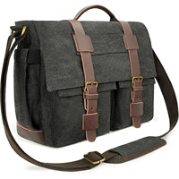 Sac bandoulière imperméable en toile cirée pour homme, sacoche d'ordinateur portable, mallette d'affaires, sac messager modèle LH060