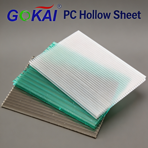 Plaque <span class=keywords><strong>alvéolaire</strong></span> en <span class=keywords><strong>polycarbonate</strong></span> double paroi, résistante aux UV, 6mm 8mm 10mm 12mm, transparente, pour toiture de serre, plaques solaires PC claires - Product Image 1