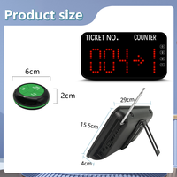 Système de file d'attente client Système de billetterie Système de gestion de file d'attente simple sans fil + 3 boutons d'appel et distributeur de tickets papier