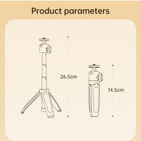 Trépied de poche léger B01 avec logo personnalisé, rotule rotative à 360 degrés, support de bureau pliable pour vlogging en voyage