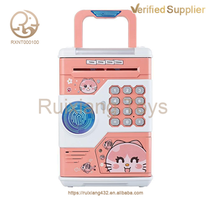 Reconocimiento de huellas dactilares Cajero Automático portátil <span class=keywords><strong>hucha</strong></span> contraseña rollo dinero música seguro <span class=keywords><strong>gatito</strong></span> Animal <span class=keywords><strong>hucha</strong></span> juguete educativo - Product Image 3