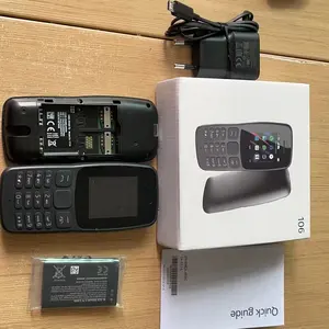 Celular dual sim preto de 1.77 polegadas, com câmera e lanterna, para nokia 106