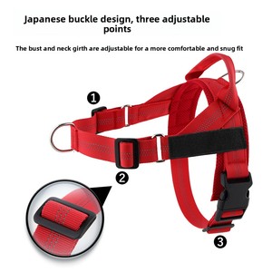 Pettorina per Cani <span class=keywords><strong>di</strong></span> Taglia Grande in Nylon Leggero, Ecologica e alla Moda, Anti-Strappo, con Guinzaglio Integrato, Ideale per Border Collie - Product Image 2