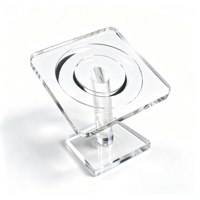 Présentoir carré incliné en acrylique transparent avec rainure en U pour bracelets, perles et bijoux – Organisateur de vitrine