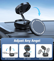 Support Téléphone Réglable à 360° à Ventouse et Magnétique pour Voiture et Bureau – Compatible Tous Smartphones