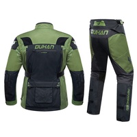 DUHAN Hommes Veste de Moto Pantalon Costume Équipement de Protection Moto Motocross Racing Vêtements avec Manches Amovibles