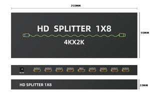 ตัวแยกสัญญาณ 4K 2K 30Hz 3D 1080P <span class=keywords><strong>HDMI</strong></span> 1.4 1 ช่อง<span class=keywords><strong>เข้า</strong></span> <span class=keywords><strong>2</strong></span>/4/<span class=keywords><strong>8</strong></span>/10/16 ช่อง<span class=keywords><strong>ออก</strong></span> สำหรับจอภาพหลายจอ HDTV PS3 PS4 Xbox เครื่องเล่น DVD และสถานการณ์อื่นๆ - Product Image 3