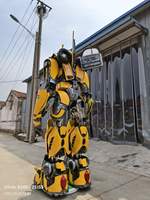 Disfraz de Cosplay de Robot Transformer LED Amarillo de Alta Calidad a Precio de Fábrica, para Adultos Unisex, Navidad/Halloween
