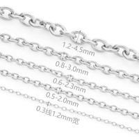 Classique 18K Or PVD Plaqué En Acier Inoxydable Rond Câble Chaîne Collier Bracelet Accessoires Bijoux Croix Chaîne