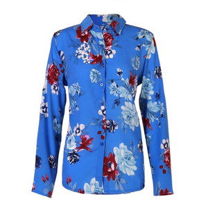 Langarm Damenblusen Übergröße <span class=keywords><strong>5XL</strong></span> Umlegekragen Bluse Hemd Lässige Oberteile Elegante Arbeitskleidung Chiffon-Hemden - Product Image 6