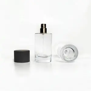 Bouteilles de parfum en verre rechargeables de luxe vides de personnalisation de 50 ml 100 ml