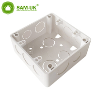 Boîtier PVC Schedule 40 pour caméra CCTV, boîtes électriques universelles carrées, profil bas, plastique noir, boîte de jonction 4x4