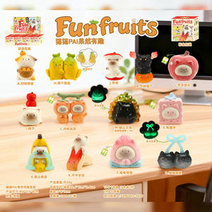 กล่องสุ่มตุ๊กตาแมว PAI น่ารัก คริสตัลพลังงาน ผลไม้แสนสนุก ของตกแต่งเรซิ่นรูปแมวเหมียว หินบำบัด ของตกแต่งโต๊ะทำงาน ของขวัญสุดพิเศษ - Product Image 4