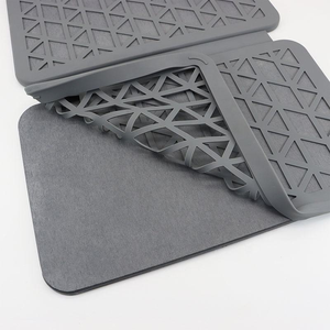 Alfombrilla absorbente plegable de diatomeas para secado rápido de cocina, soporte grande para esponjas y estante para fregadero - Product Image 3