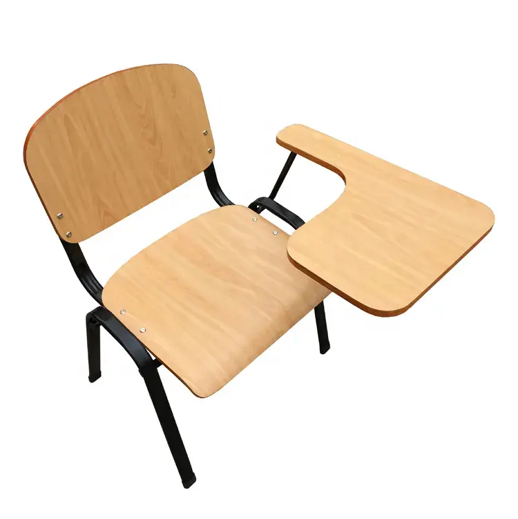 Okul mobilyaları eğitim odası sandalyesi ve masa ağır iş ahşabı öğrenci koltuğu yazma tableti