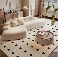 Canapé modulaire sectionnel moderne nordique trois places pour petit appartement, sous-sol, salon - Tissu rembourré durable et confortable