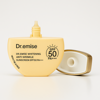 50ml jaune couleur personnalisée en plastique crème solaire emballage pot conteneur bouteille de voyage