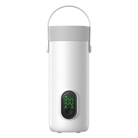 Hervidor Eléctrico Inalámbrico Recargable por USB con Calentamiento Automático, Batería de 27000mAh, Capacidad de 1L, para Auto/RV, Directo de Fábrica