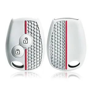 Porte-clés en silicone pour <span class=keywords><strong>clé</strong></span> de voiture, 2 boutons, pour Renault Duster Clio DACIA 3 <span class=keywords><strong>Twingo</strong></span> Logan Sandero Modus pour Nissan - Product Image 1