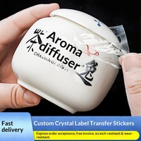 Etiquetas Adhesivas de Transferencia UV de PVC con Logotipo Personalizado, con Lámina Dorada y Película Transparente Desprendible, para Cosméticos, Bebidas y Whisky