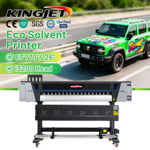 KINGJET 1.6m 1.8m 3.2m 海报贴纸印花机乙烯基 flex 横幅 eco溶剂型打印机 xp600 打印头 eco 溶剂型打印机 - Product Image 1