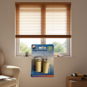 Tope Persiana 2 Pezzi Beige in Plastica con Installazione a Vite per Finestra Fai da Te - Product Image 3