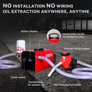 High-efficiency Portable <b>Pump</b> Lithium <b>Battery</b> Powered Kit Self-priming 21V 5-50L/min Flow Rate Aluminum High ZS-B20 Lithium Batt - Product Image 3