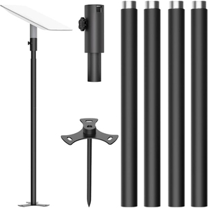 Jh-mech starlink cực gắn Gen 2 với 4 Ống mở rộng và bộ chuyển đổi đường ống không đào đất Neo nhiệm vụ nặng nề gắn kết cơ sở ăng ten cực - Product Image 3