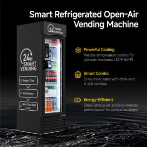 Haha Vending US stok lokal otomatis Self Service dengan kompresor ramah lingkungan <span class=keywords><strong>Dispenser</strong></span> minuman pendingin SDK 360 200 Mini-300 buah - Product Image 5