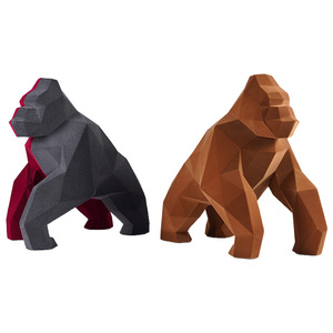 Ornements d'animaux en forme de gorille en flocage diamanté, style dessin animé nordique, couleurs assorties, modèle <span class=keywords><strong>Gibbon</strong></span>, accessoires pour chambre d'enfant - Product Image 5