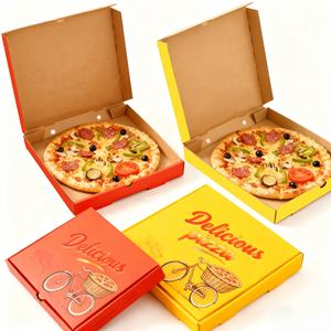 Cajas de pizza corrugadas biodegradables impresas personalizadas al por mayor, tamaños de 8 a 14 pulgadas, diseño exterior personalizable - Product Image 2